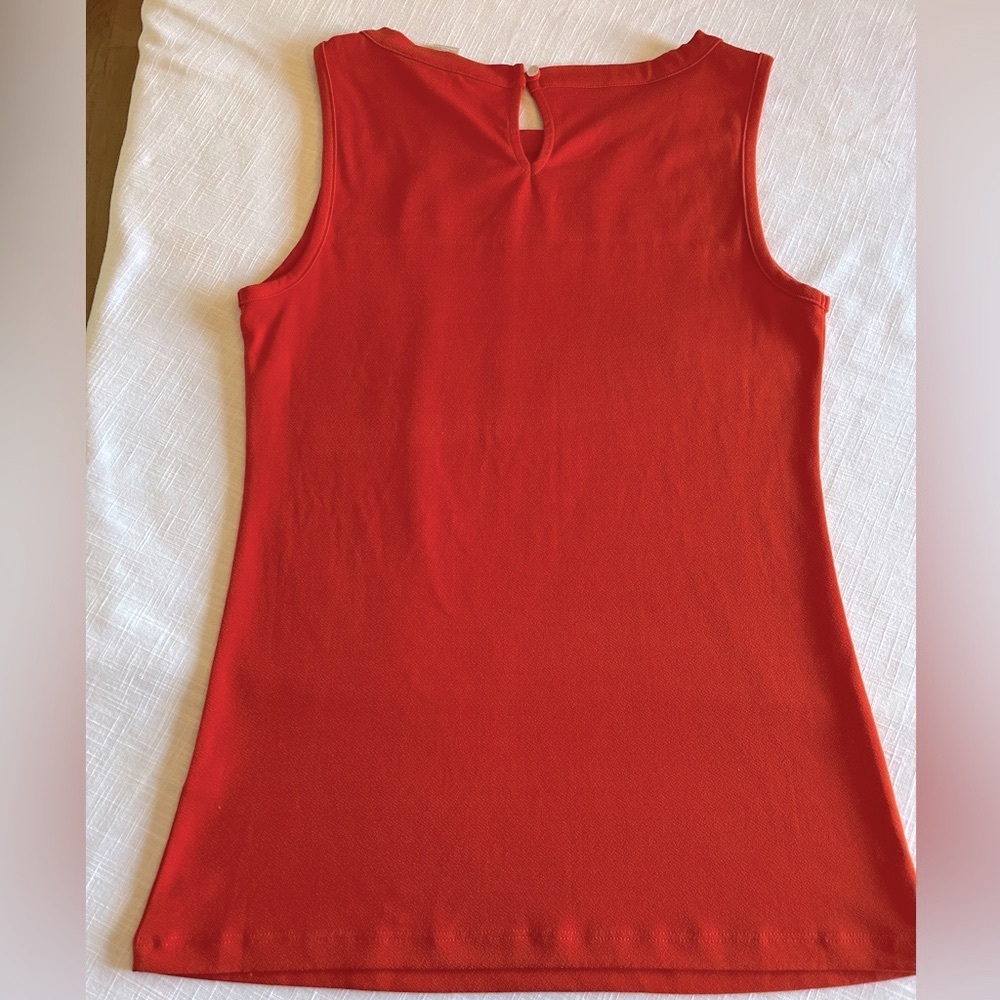 Orange-red banana republic shell tank XS career wear, classic top under blazer.